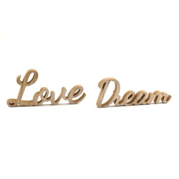 Wanddeco Love/Dream 29Cm Assortiment