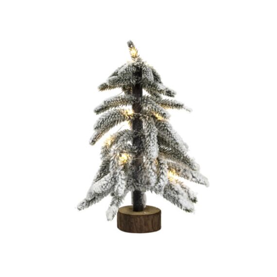 Kerstboom 12Led 30Cm Houten Stand 2*Cr2032