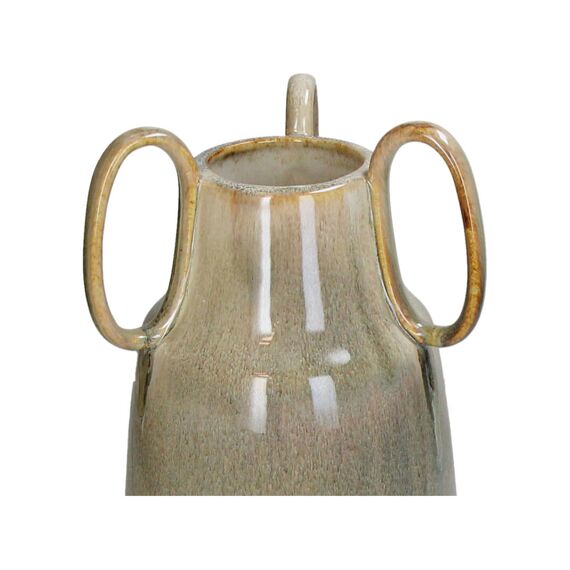 Vase Stoneware Beige 15X15X30Cm