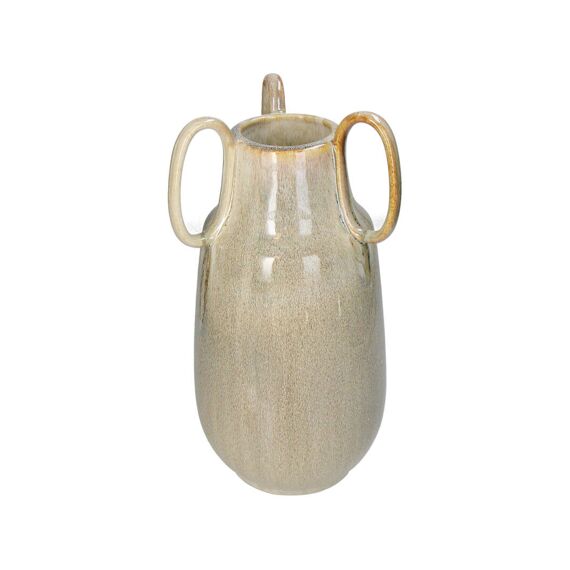 Vase Stoneware Beige 15X15X30Cm