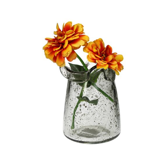 Vase Recycled Glass Clear 13X13X17Cm