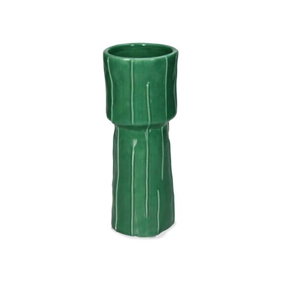 Vase Stoneware Green 8.7X8.7X22.1Cm