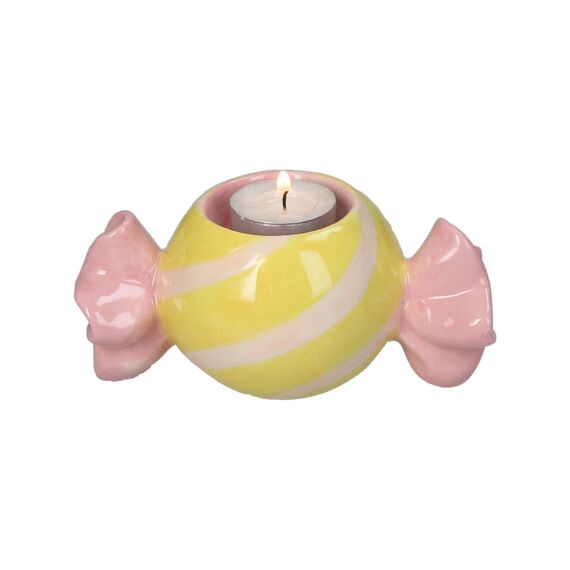 Candle Holder Candy Fine Earthenware Multi 15X8.9X7Cm