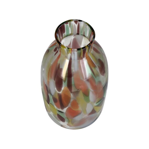 Vase Glass Multi 12.5X12.5X25Cm