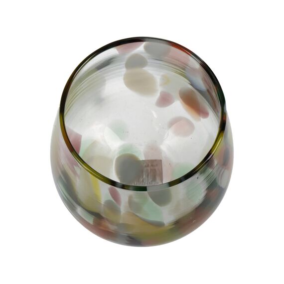 Candle Holder Glass Multi 12X12X13Cm