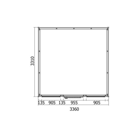 Tuinhuis Modern 330 X 330 Incl Thuislevering