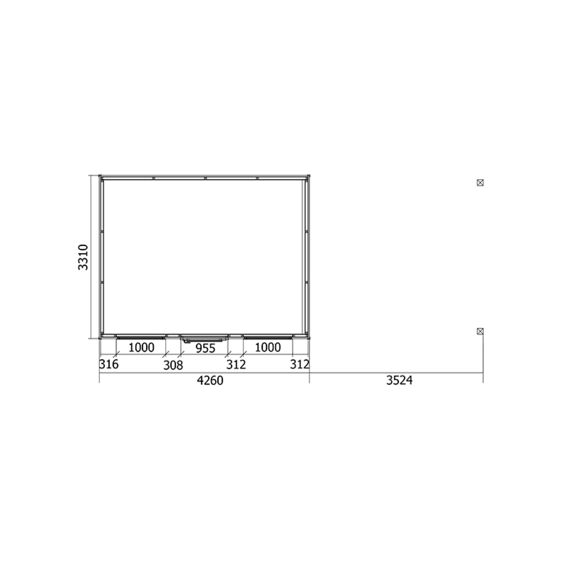 Tuinhuis Modern 330 X 420 + Luifel 350 Incl Thuislevering