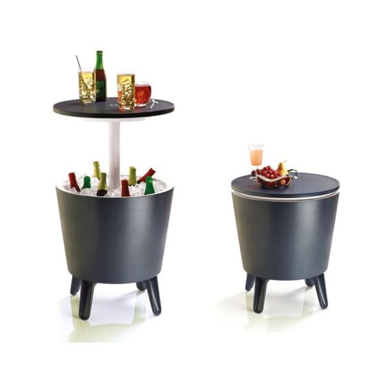 Keter Coolbar Partytafel 49.5X49.5X57Cm Wit/Donkergrijs