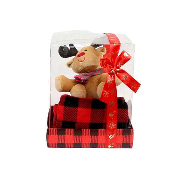 Giftbox Faith Red 90X75Cm Reindeer