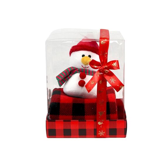 Giftbox Faith Red 90X75Cm Snowman