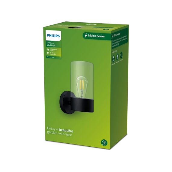 Philips Wandlamp Buiten Flareon Zwart 25W E27