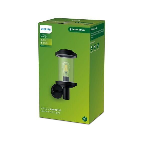 Philips Wandlamp Buiten Listra Zwart 25W E27