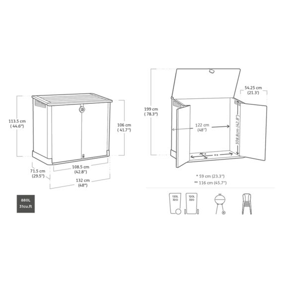 Keter Store It Out Midi Kussenbox