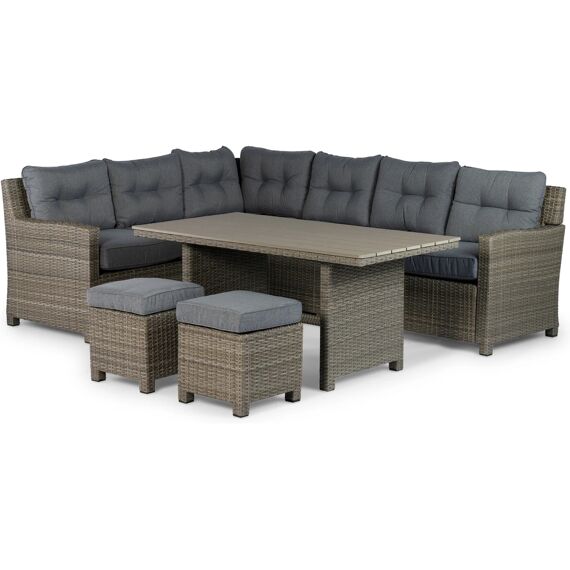 Wilson Lounge/Dining Set Wicker/Polywood Naturel