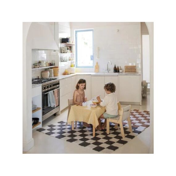 Lorena Canals Tapijt Wasbaar Kitchen Tiles Dark Grey