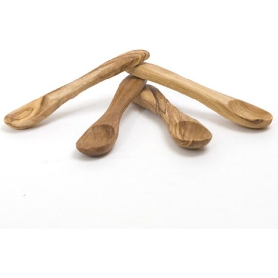 Olijfhouten Tapaslepeltjes Set/4