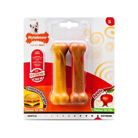 Been Extreme Duopak Appel/Cheeseburger S Nylabone