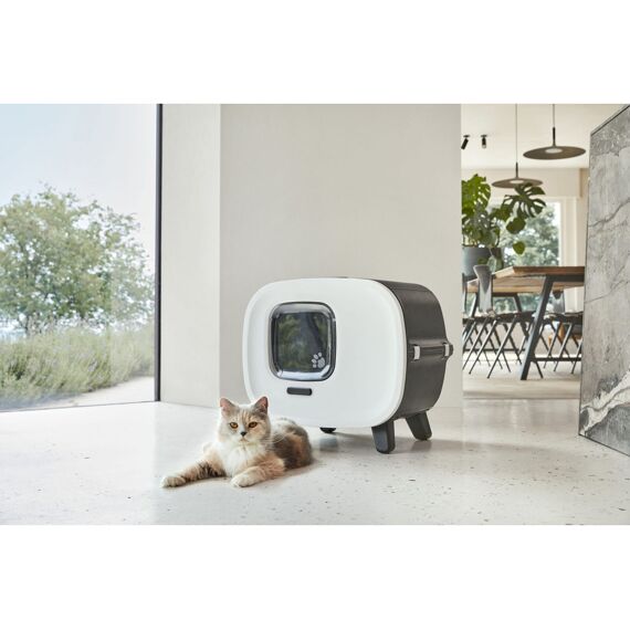 Mira Kattentoilet Met Voeten 56X45X50.5Cm Antraciet/Wit