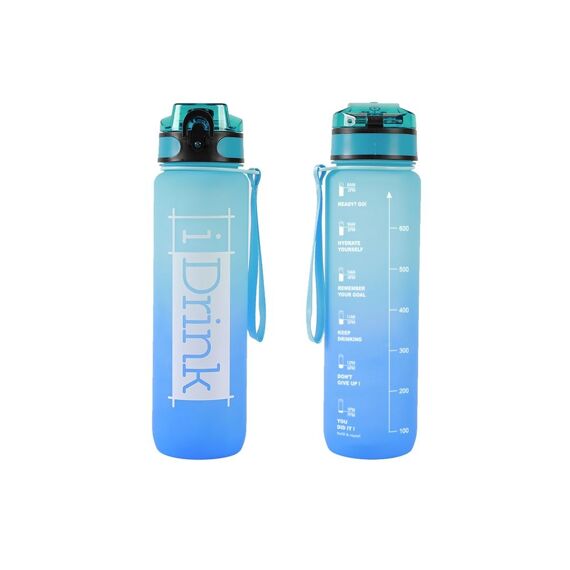 I Total Tritan Fles Lichtblauw En Blauw 1L