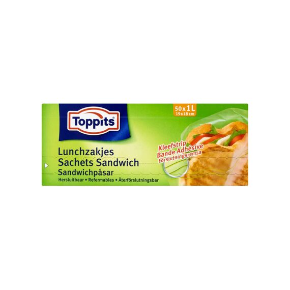 Toppits Lunchzakjes Hersluitbaar 1L/50