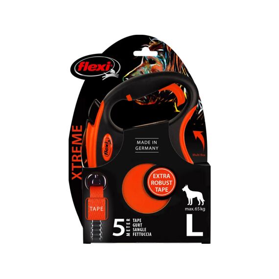 Flexi Xtreme Lint L/5M Oranje/Zwart