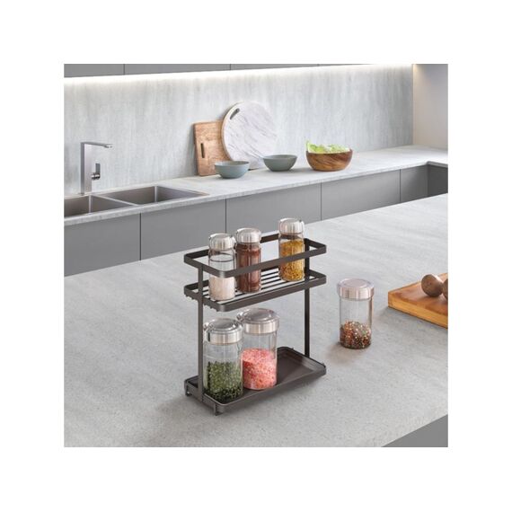Tokyo Line Etagere 2 Verdiepen Tt Lava Touch-Therm Zwart 23X11X22Cm
