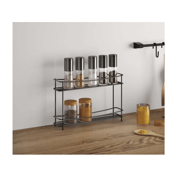 Smart Kitchen Kumino Kruidenrek Lava Touch-Therm Zwart 33X8X21Cm