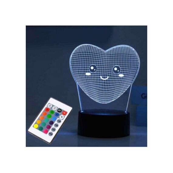 I Total 3D Led Lamp Volg Je Heart