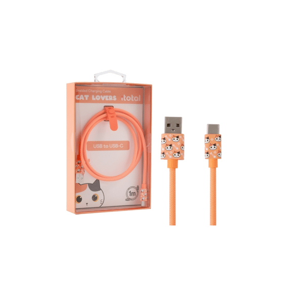 I Total Usb Naar Usb-C Kabel Oranje Kat