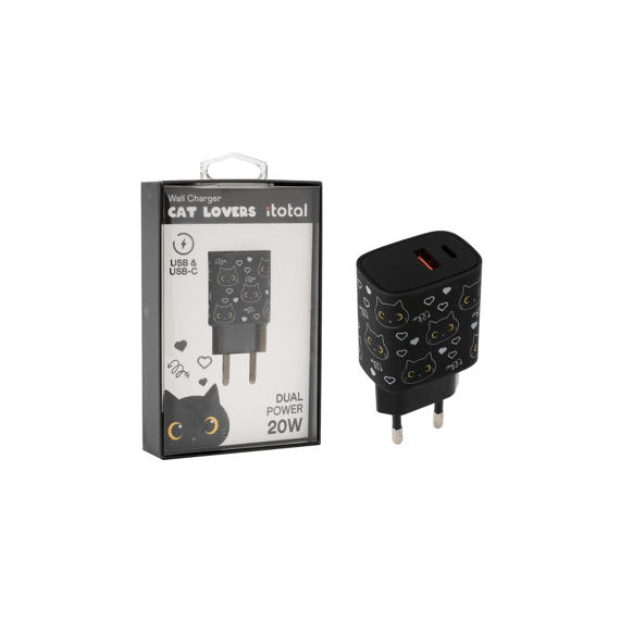 I Total Usb Adapter Zwarte Kat