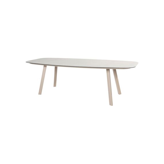 4 Seasons Manolo Dining Table Printed Keramiek Blad Aluminium Onderstel Latte 240X103Cm