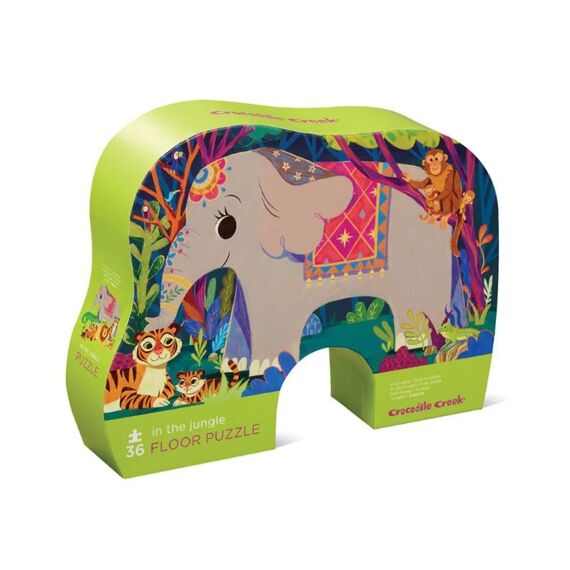 Crocodile Creek Shaped Box Puzzel 36 Stuks - In De Jungle