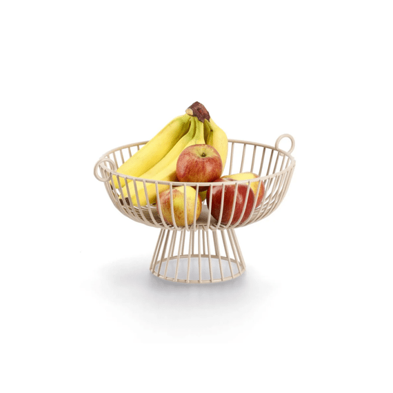 Fruitmand Metaal Beige 35X30X20Cm