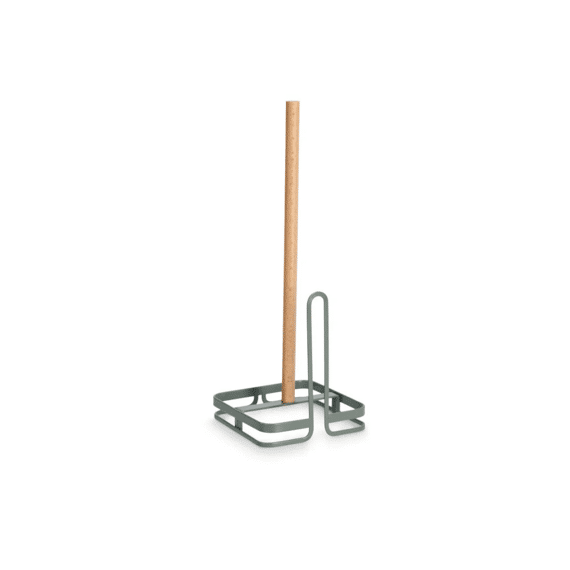Keukenrolhouder Metaal/Beuk Sage 13X13X35Cm
