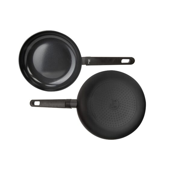 Full Black Wok Zwart D28Xh7,8Cm Aluminiu M Alle Vuren