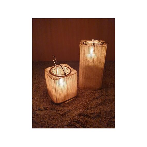 Yarn Lantern - Windlicht - Beige - L20.5X20.5Xh20Cm