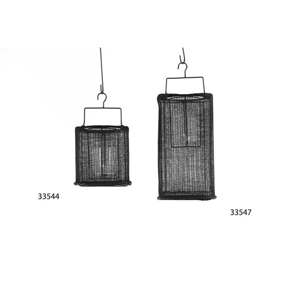 Yarn Lantern - Windlicht - Black - L20.5X20.5Xh35.5Cm