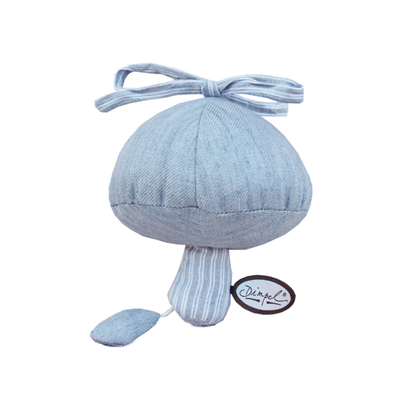 Dimpel Muzikale Paddenstoel Denim Linen Blauw