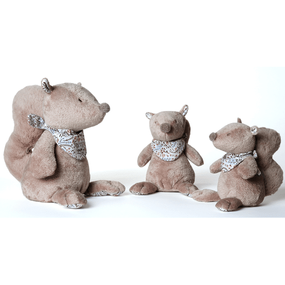 Dimpel Tobi Eekhoorn Little Berry Knuffel Beigegrijs/Wit 14Cm