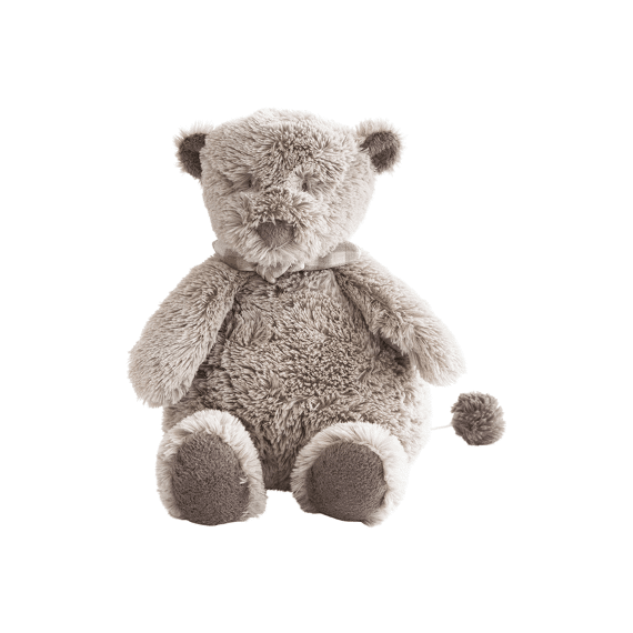 Dimpel Noann Beer Muziekknuffel Musical Grijsbeige