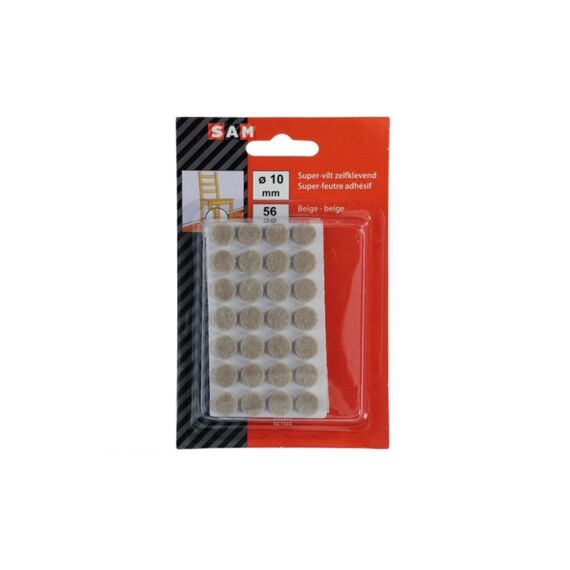 Super-Vilt Zelfklevend Beige Diam 10 Mm 56 St/Pcs