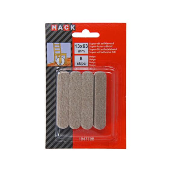 Super-Vilt Zelfklevend Beige  13 X 63 Mm 8 St/Pcs