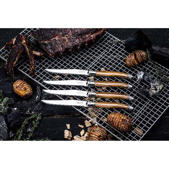 Laguiole Premium Line Steakmes Hout Set/6