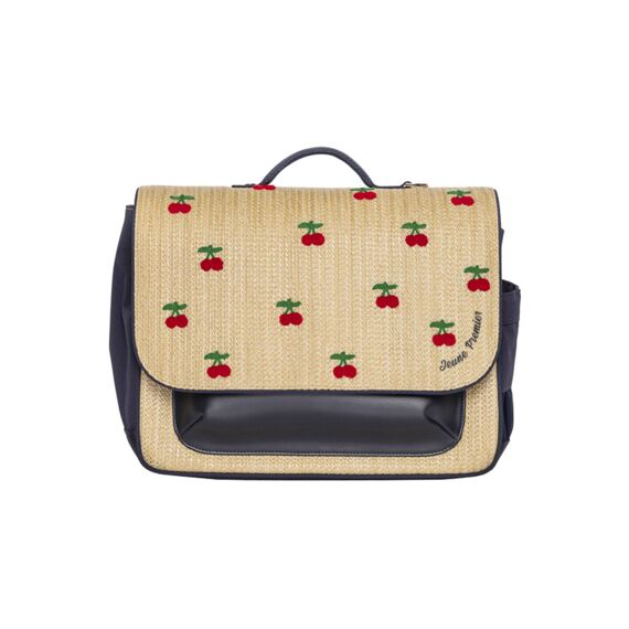 Jeune Premier Boekentas It Bag Midi Raffia Cherry