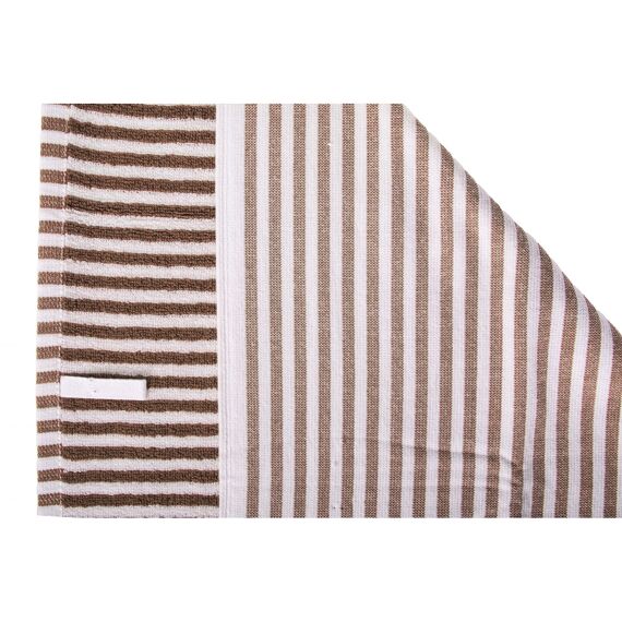 Ziczac Culinary Duo Stripe Keukenhanddoek Bruin