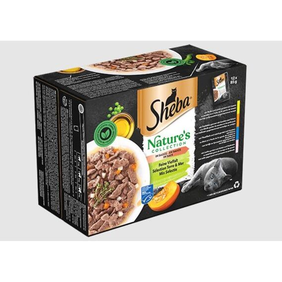 Sheba A Mix Selectie Vis&Gevogelte Met Groenten In Saus 12X85G