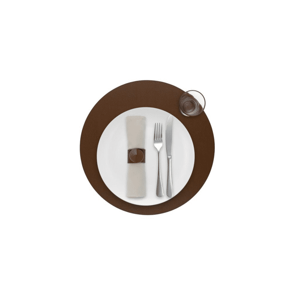 Placemat Circle Skinnatur 38Cm Rond Cognac
