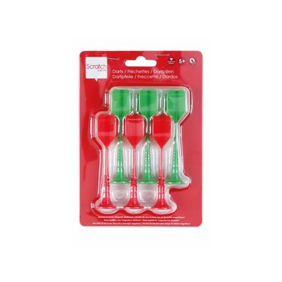 Scratch Active Plays Magnetische Darts Set Rood/Groen D2.5X9Cm 6St. +5 Jaar