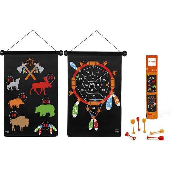 Scratch Active Plays Magnetische Darts Indiaan 36X55Cm 2-Zijdig +5 Jaar