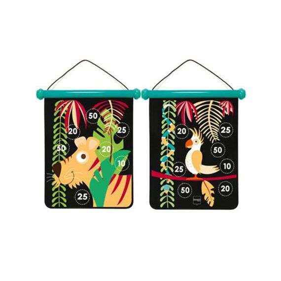 Scratch Active Plays Magnetische Darts Medium/Tropical Jungle 40X31Cm 2-Zijdig +5 Jaar